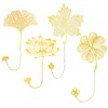 4 Pcs Metal Leaf Bookmarks with Chain Graduation Gift Teacher