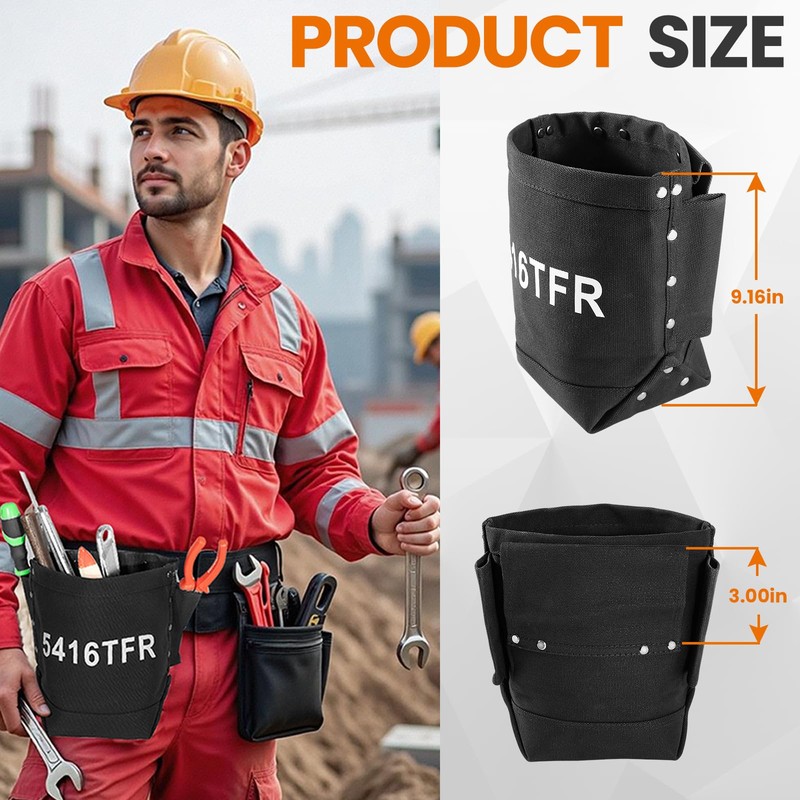 Phlosiyz Heavy-Duty Tear-Resistant Tool Bag with Reinforced Canvas,Flame Retardant Tool