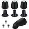Coolfell Matte Black Bath Tub Spout Shower Trim Kit, 3