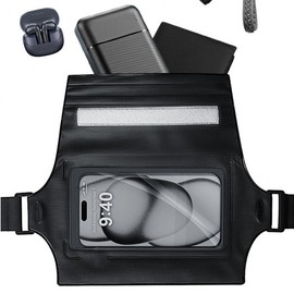 D14 IPX8 Waterproof Bag for Smartphones & Wallets - Ideal for Water Parks, Valleys, Water Activities - Functions as Hip Bag, Crossbody, or Clutch Waterproof Pack D14 White 2ea