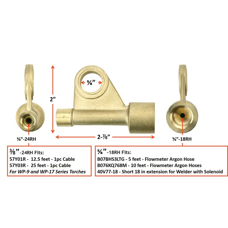 SÜA - TIG Torch Power Cable Adapter - Model: 105Z57