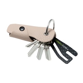 MAGATI Occhio Nero Key Case | Leather Key Organiser for 1-6 Keys, Gift for Men and Women, beige