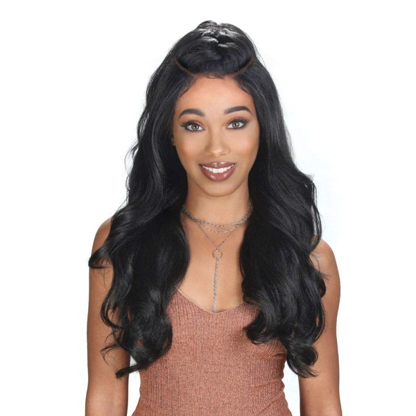 Zury Sis Synthetic Beyond Full Circle Moon Part Lace Front Wig - H FAB (SOM RT BURGUNDY)