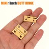 10PCS Mini Solid Brass Hinge Jewelry Box Cabinet Drawer Butt