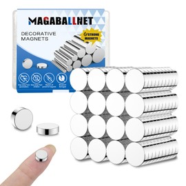 Pack of 80 Small Magnets Strong, 10 x 3 mm / 0.39 x 0.12 in Neodymium Magnets, Fridge Magnets, Mini Round Magnets, Strong Magnets for Whiteboards, Magnetic Boards, Refrigerators, Crafts