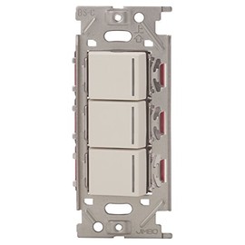 Jinbo Denki NKW03012 NKW03012 Triple Switch Set with 3-Way Check Lamp Pure White (PW)