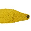 Wrapables Hand Knit Winter Warmth Floral Headband, Yellow