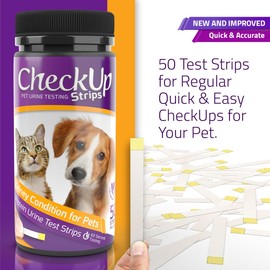 CheckUp Testing Strips x 50 (Protein Urine Test Strips for Cats & Dogs)
