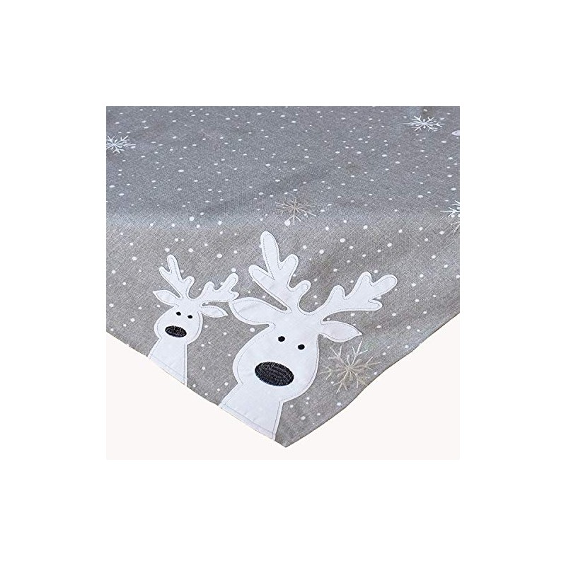 texpot Table Runner 40 x 140 cm Light Grey White