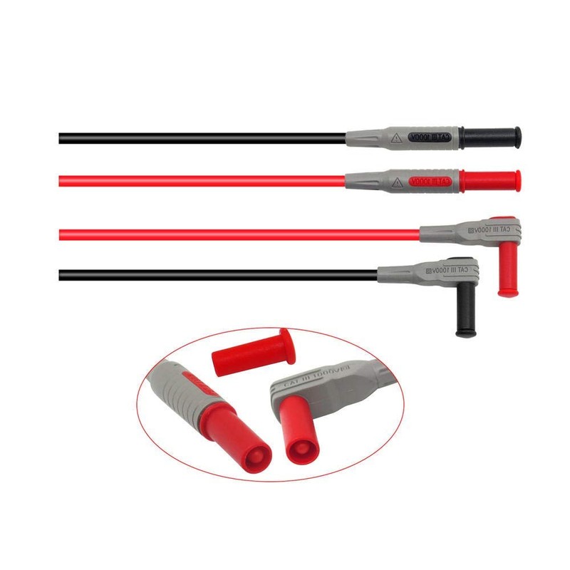 DollaTek Electronic Digital Multimeter Test Leads Kit Crocodile Clips Replaceable