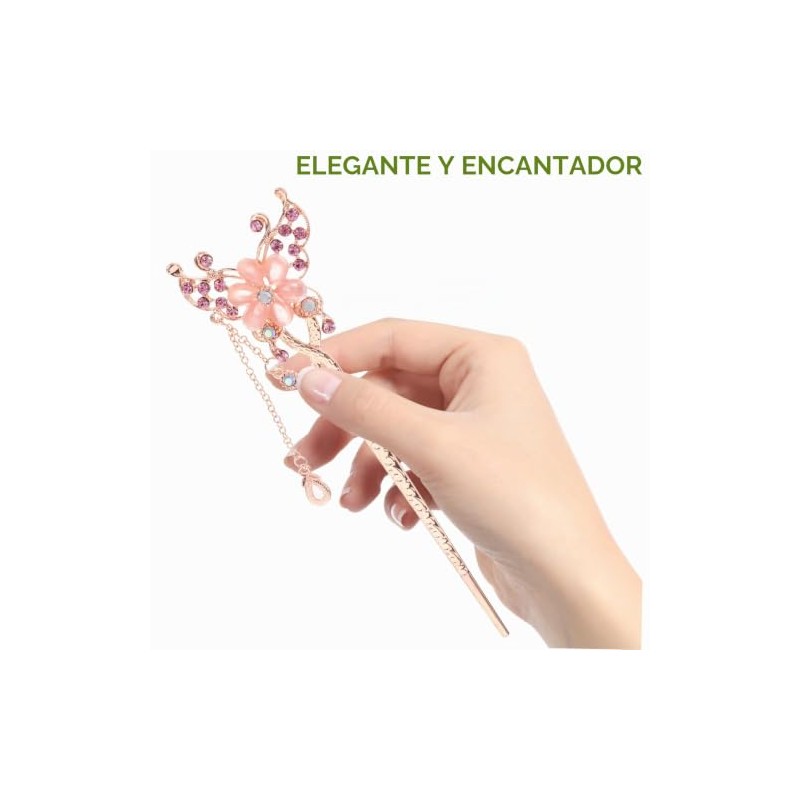 Beaupretty 3 Piezas Palos De Pelo De Flores Chinas Horquillas
