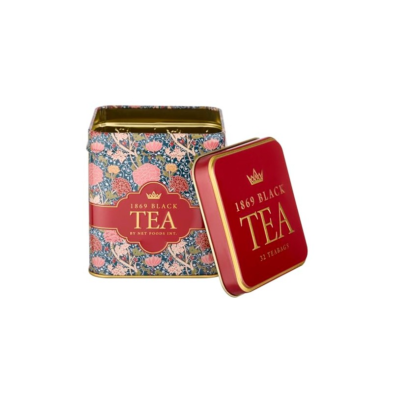 New English Teas Victorian Garden Tea Tin with 32 English