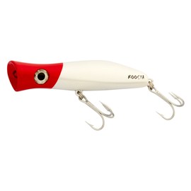 Halco RP105#H53 Roosta Popper, White Redhead,105mm/4.13