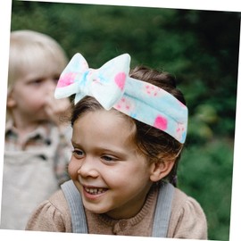 WOONEKY 4pcs Coral Fleece Headband for Women Soft Skincare Hairbands for Makeup and Face Washing Cute Bow Design Elastic and Comfortable Includes Solid Colors and Striped