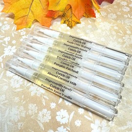 Organic Cuticle oil pen nail growth - one pen 3ml - Scent: Autumn wreath, Sparkle: Orange