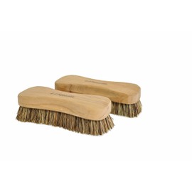 Naturolic - Juego de brochas de madera natural | Mango de madera | cepillo para polvo de cerdas Palmyra para limpieza | Productos de limpieza ecológicos | Juego de 2 cepillos para fregar