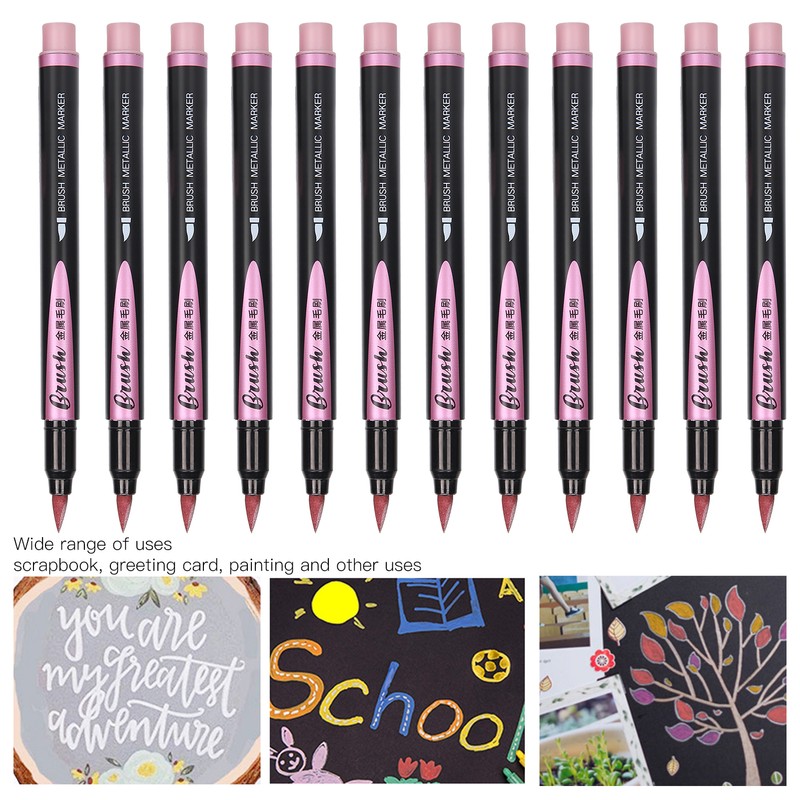 12pcs Soft Head Marker Pen DIY Dry Fast Acrylic Paint