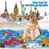 Taika World Felt Set, Felt World Map with World Famous
