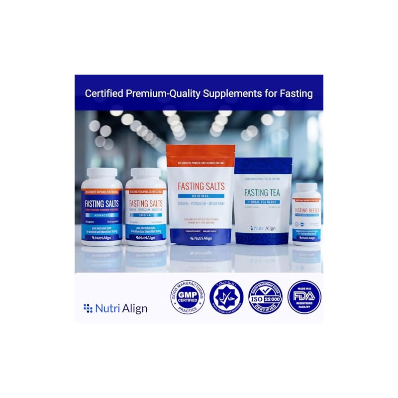 Fasting Salts Capsules Pure Electrolytes for Fasting. Sodium, Potassium, Magnesium,