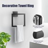 10-Piece Black Bathroom Accessories Set - 304 Stainless Steel Towel