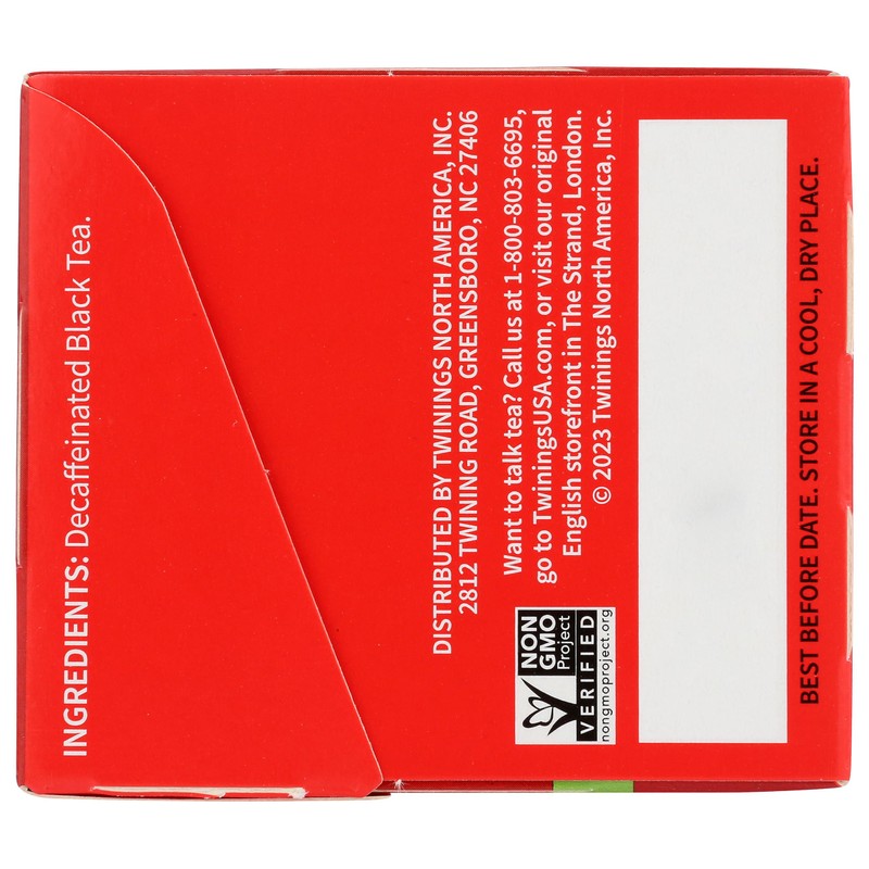 Twinings English Breakfast Tea, Decaffeinated, Tea Bags, 20 ct