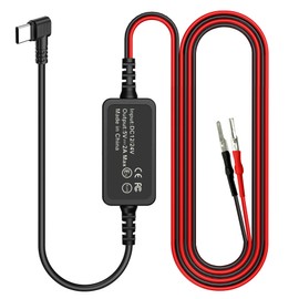 Dash Cam Power Adapter USB-C Plug,DC 12v/24v to 5v 2A Dashcam Power Adapter,Compatible with F7N,T27,N4,E1,N2S,T3,N2,G840S,G850,D07S,M300S,R3,Dash Cam Mirrior Camera Wire Kit,Quick Plug and Play
