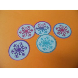 Unbranded Pre Cut One Inch Bottle Cap Images COLORFUL COLOR SNOWFLAKES Free Shipping - photo, 25 images
