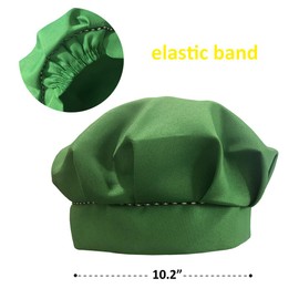 Hi loyaya 12 Pieces Green Kids aprons Adjustable Children Chef Apron Set for Cooking Baking Painting Art Kids Chef Hat and Apron with 2 Pocket