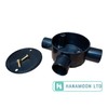 Black 20mm PVC Conduit Tee Box 3 Way Terminal Box