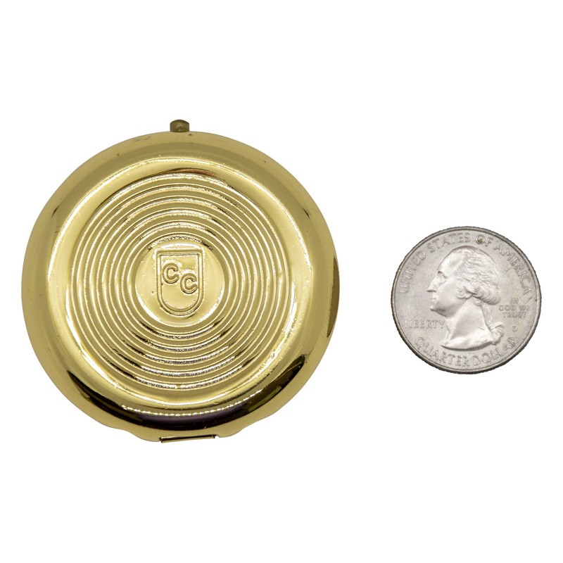 Venerare 2" Pyx for Holy Communion with Olive Wood Medallion