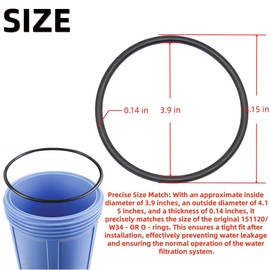 6 - Pack 151120/W34 - OR O - Rings, Compatible with Pentek Water Filter Housing, Identical Replacement Seals to OEM Specification