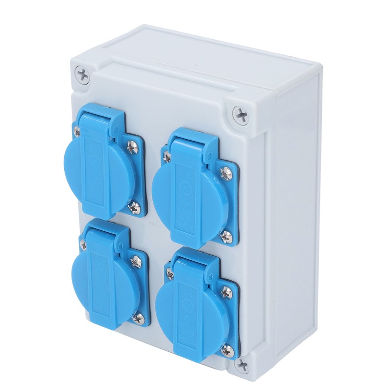 European Wall Socket 4P IP44 Waterproof Building Power Distributor for