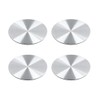 sourcing map Set of 4 45 mm Silver Car Wheel