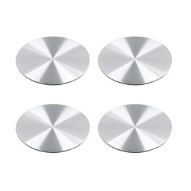 sourcing map Set of 4 45 mm Silver Car Wheel Centre Hub Cap Sticker Emblem Badge Sticker