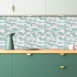 STICKGOO Peel and Stick Tile Backsplash for Kitchen, 12”×12”Stick on Backsplash, Self Adhesive Tile for Kitchen Backsplash and Bathroom(10 Sheets, Thicker Design)