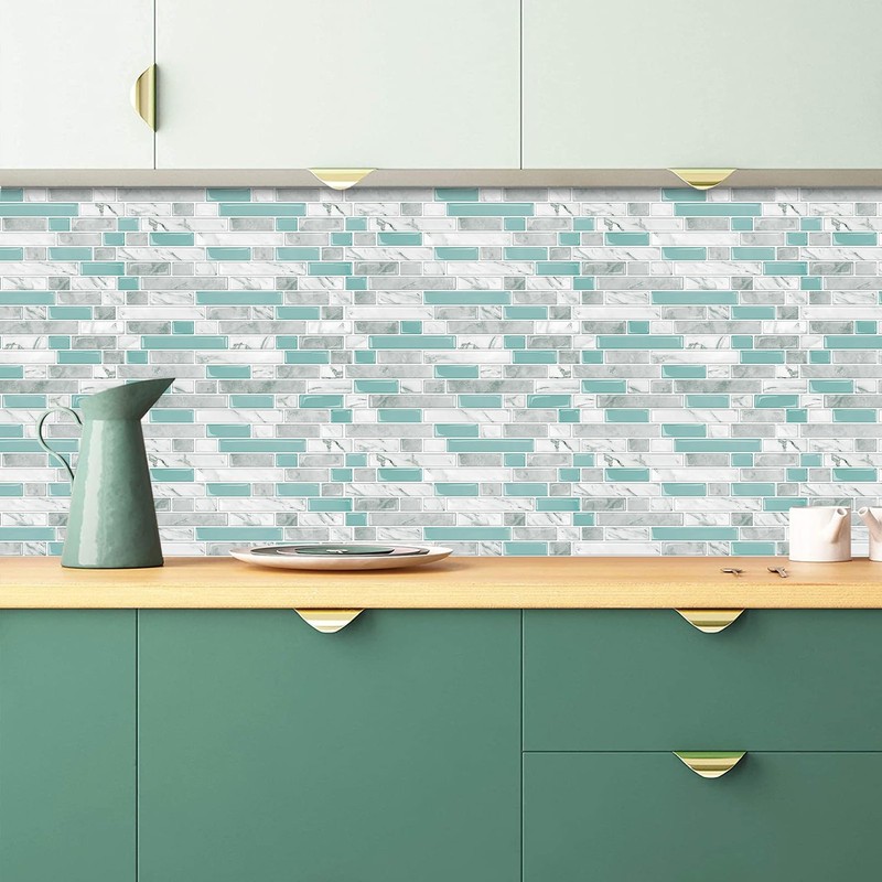 STICKGOO Peel and Stick Tile Backsplash for Kitchen, 12”×12”Stick on