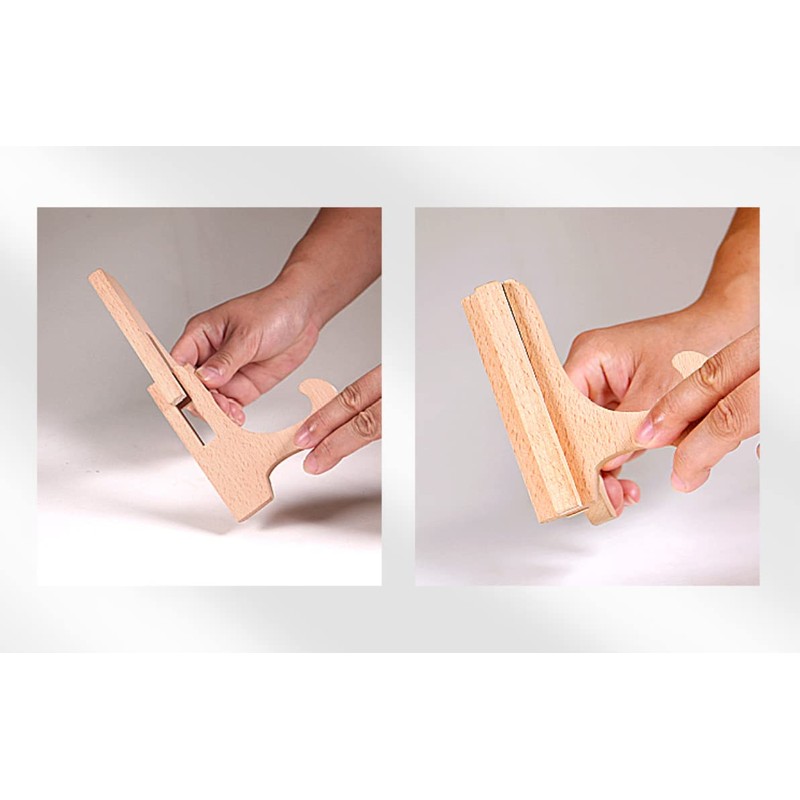 Set of 2 Wooden Plate Stand Display Stand Picture Frame