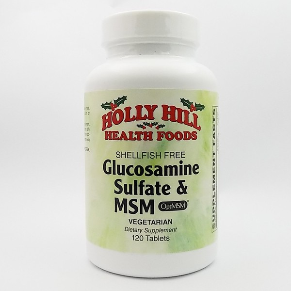 Holly Hill Health Foods, Glucosamine Sulfate and MSM (Shellfish Free), 120 Vegetarian Tablets