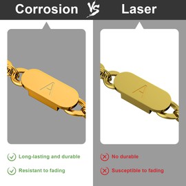 Aospkle 2PCS Initial Letter Cuban Necklace Bracelet, A-Z Letter Pendant Gold Cuban Link Chain for Men Women Jewelry Set for Him G