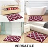 Homaxy Non-Slip Bath Mat Set, Soft Deep Pile Bathroom &