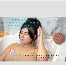 Bath Pillow, Luxury Bathtub Pillows Gift Set – 4D Air Mesh Cushion, Neck Back Support, Bath Sponge, Scalp Massage Brush, Non-Slip Spa Accessories, Fast Drying, Gift Bag for Women and Men