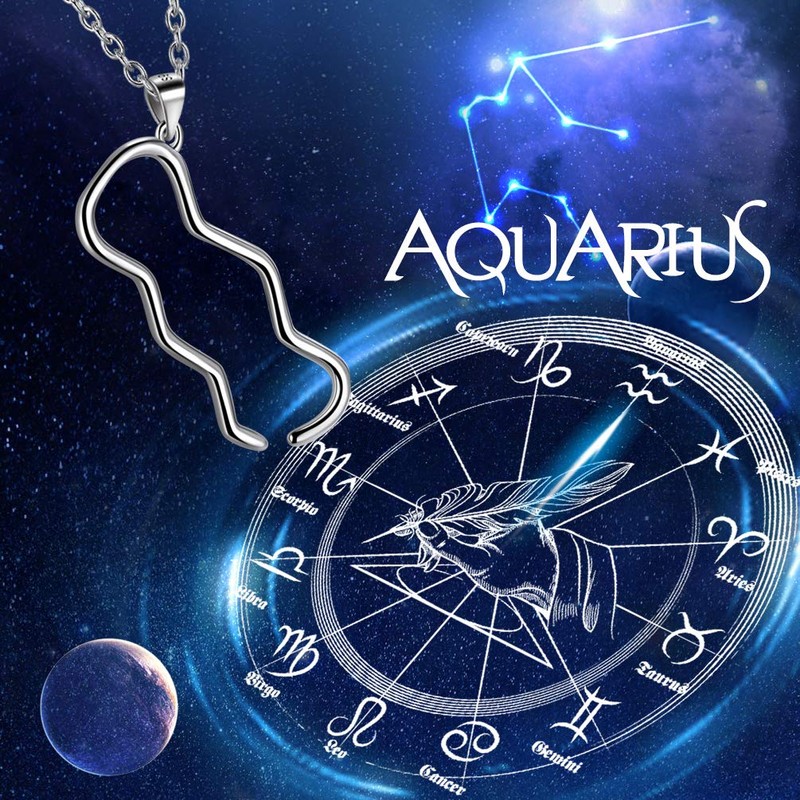 Zodiac Jewelry Celestial Necklace Birthday Gift Sterling Silver Mom Necklace