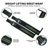 Weightlifting Wrist Wraps, Adjustable Straps (Green)