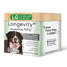Yummy Combs Longevity15 – C15:0 – Fatty Acid Health Supplement for Dogs – Healthy Pet Supplies – for Large Dogs, 1 Pack