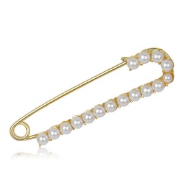 Pearl brooch pin badge K45
