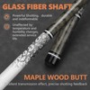 Glass Fiber Pool Cue Stick, 13mm 6-Layer Rainbow Tip Professional