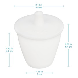 stonylab PTFE Crucible, 30 ML High Form PTFE Crucible Cup Beaker with Lid Cover, Acid and Alkali Resistant, High Temperature Resistant, for Laboratory Research