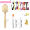 Darning Egg, Socks Wooden Darning Supplies Kit with 12 Pcs