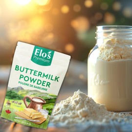 Buttermilk Powder 8oz | PRODUCT OF CANADA| Premium Quality Dehydrated Buttermilk | Ideal for Baking, Cooking, and Beverages | Adds Rich Creamy Flavor | Convenient and Long Shelf Life | By Elo's Premium