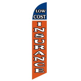 Low Cost Insurance Feather Banner Swooper Flag, Replacement Flag Only